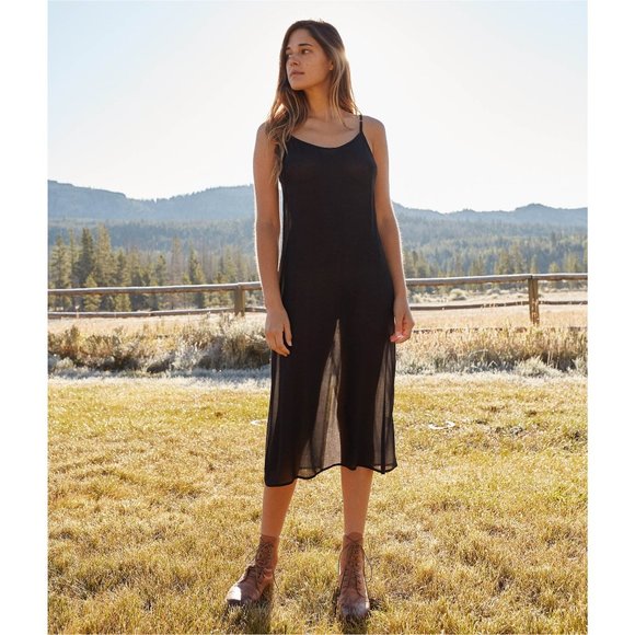 Christy Dawn Other - Christy Dawn Black Slip Silk / Cotton Blend Size Large NWT